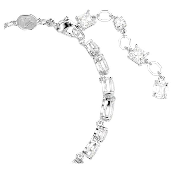 Mesmera bracelet Mixed cuts, White, Rhodium plated - Image 4
