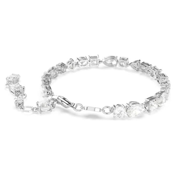 Mesmera bracelet Mixed cuts, White, Rhodium plated - Image 6