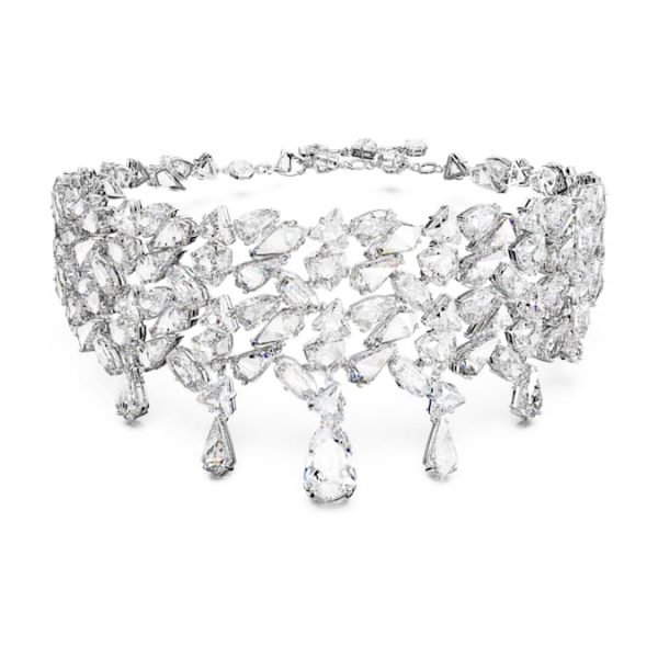 Mesmera choker Mixed cuts, White, Rhodium plated - Image 2