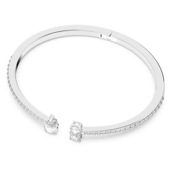 Mesmera cuff Mixed cuts, White, Rhodium plated - Image 3