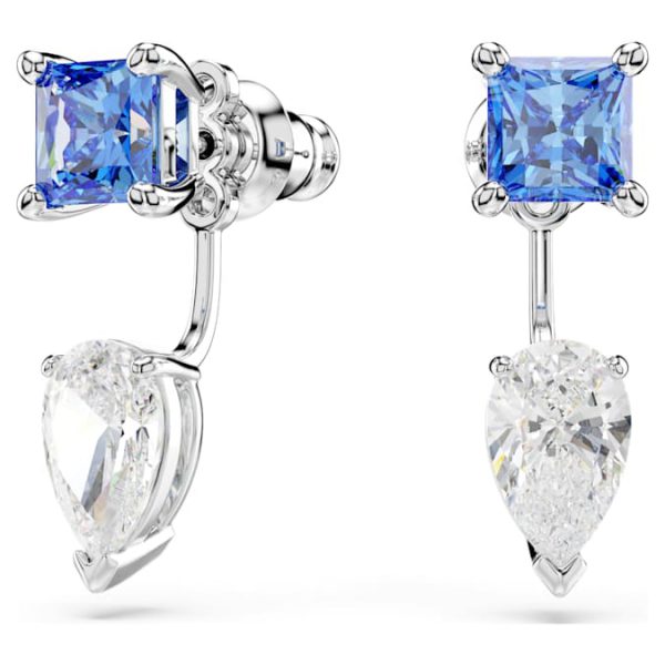 Mesmera earring jackets Mixed cuts, Detachable, Blue, Rhodium plated - Image 6