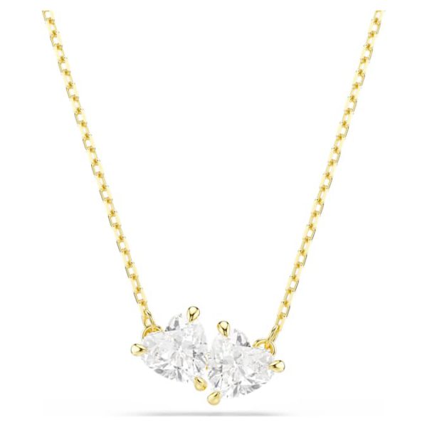 Mesmera necklace Heart, White, Gold-tone plated - Image 2