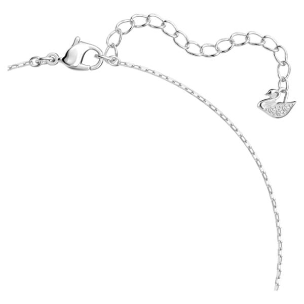 Mesmera necklace Heart, White, Rhodium plated - Image 4