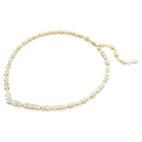 Mesmera necklace Mixed cuts, White, Gold-tone plated - Image 3