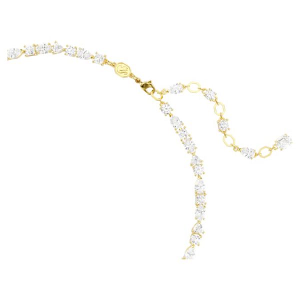 Mesmera necklace Mixed cuts, White, Gold-tone plated - Image 4