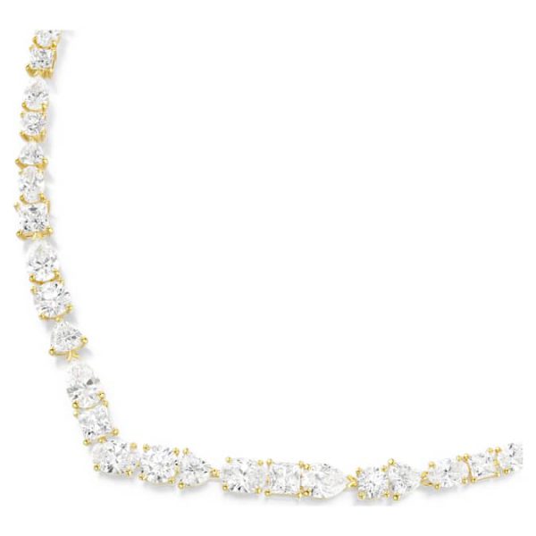 Mesmera necklace Mixed cuts, White, Gold-tone plated - Image 5