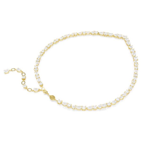 Mesmera necklace Mixed cuts, White, Gold-tone plated - Image 6