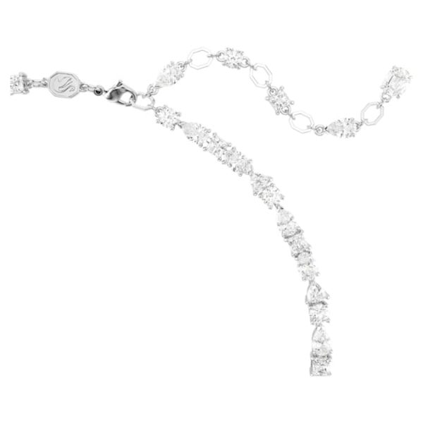 Mesmera necklace Mixed cuts, White, Rhodium plated - Image 4