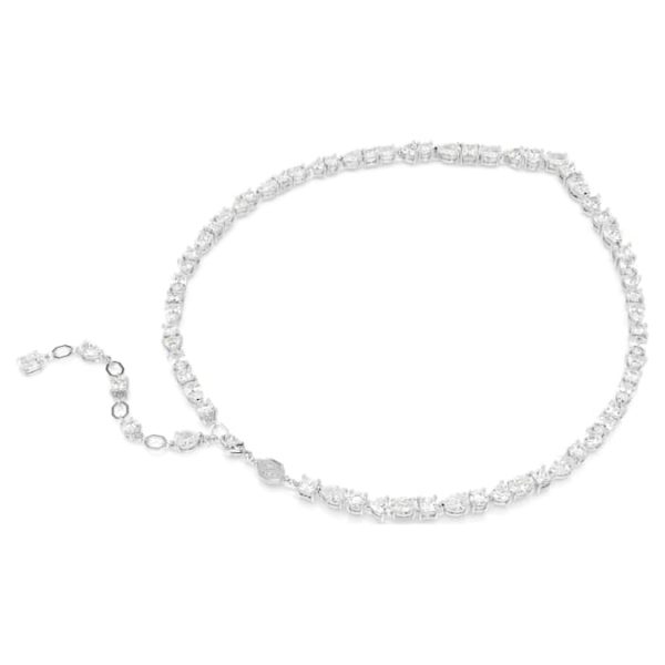 Mesmera necklace Mixed cuts, White, Rhodium plated - Image 5