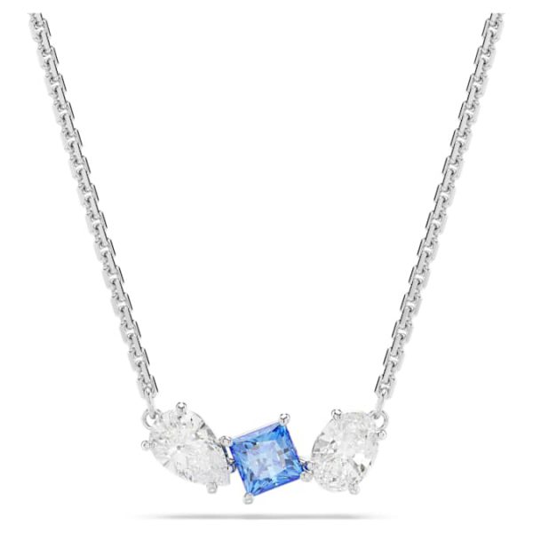 Mesmera pendant Mixed cuts, Blue, Rhodium plated - Image 7