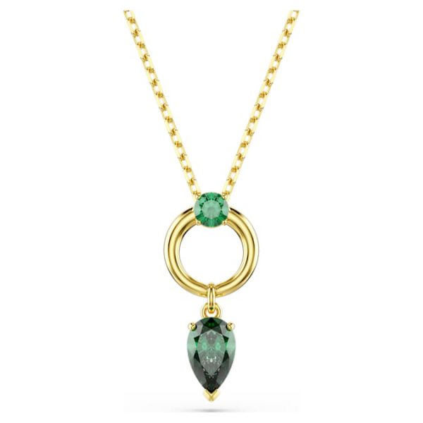 Mesmera pendant Mixed cuts, Green, Gold-tone plated - Image 2