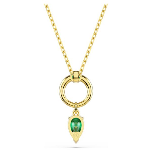 Mesmera pendant Mixed cuts, Green, Gold-tone plated - Image 6