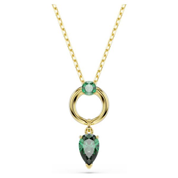 Mesmera pendant Mixed cuts, Green, Gold-tone plated - Image 8