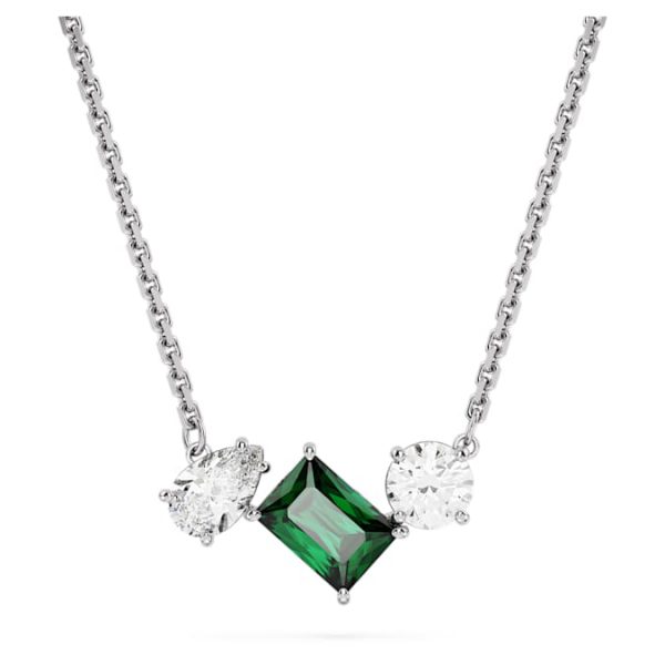 Mesmera pendant Mixed cuts, Green, Rhodium plated - Image 2