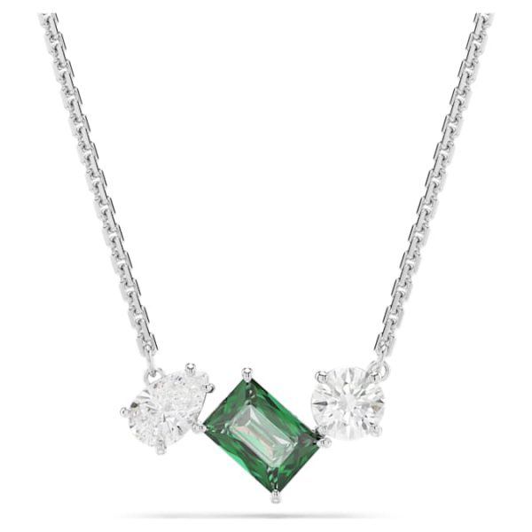 Mesmera pendant Mixed cuts, Green, Rhodium plated - Image 6