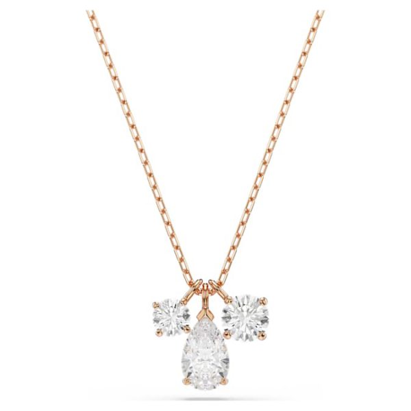 Mesmera pendant Mixed cuts, White, Rose gold-tone plated - Image 2