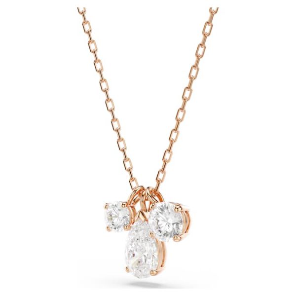 Mesmera pendant Mixed cuts, White, Rose gold-tone plated - Image 4