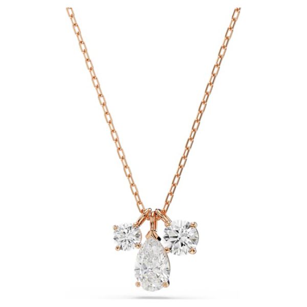 Mesmera pendant Mixed cuts, White, Rose gold-tone plated - Image 7