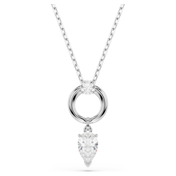 Mesmera pendant Pear cut, White, Rhodium plated - Image 2