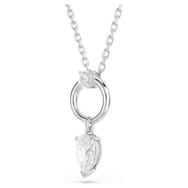 Mesmera pendant Pear cut, White, Rhodium plated - Image 4