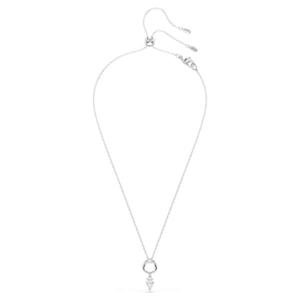 Mesmera pendant Pear cut, White, Rhodium plated - Image 3