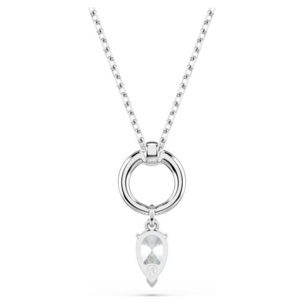 Mesmera pendant Pear cut, White, Rhodium plated - Image 6
