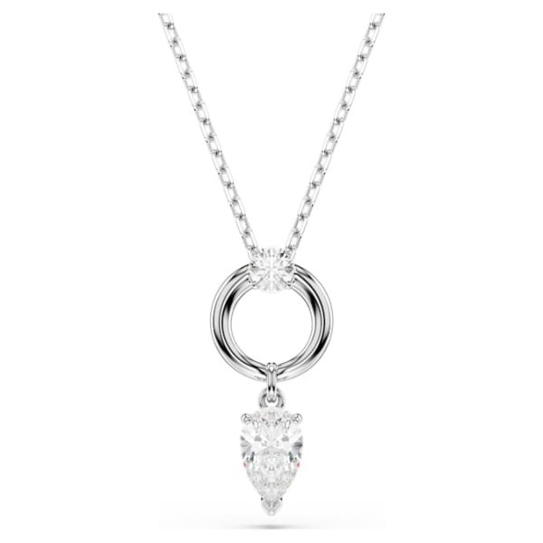 Mesmera pendant Pear cut, White, Rhodium plated - Image 7