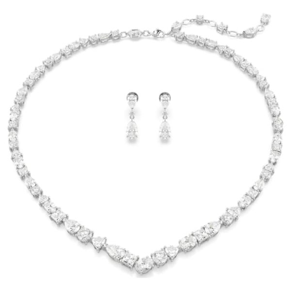 Mesmera set Mixed cuts, White, Rhodium plated - Image 2