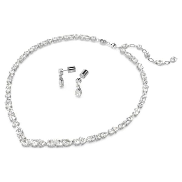 Mesmera set Mixed cuts, White, Rhodium plated - Image 3