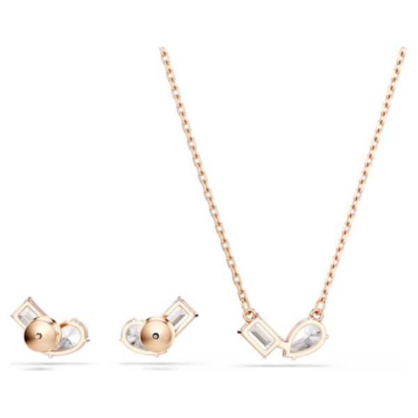 Mesmera set Pear cut, Octagon cut, White, Rose gold-tone plated - Image 4