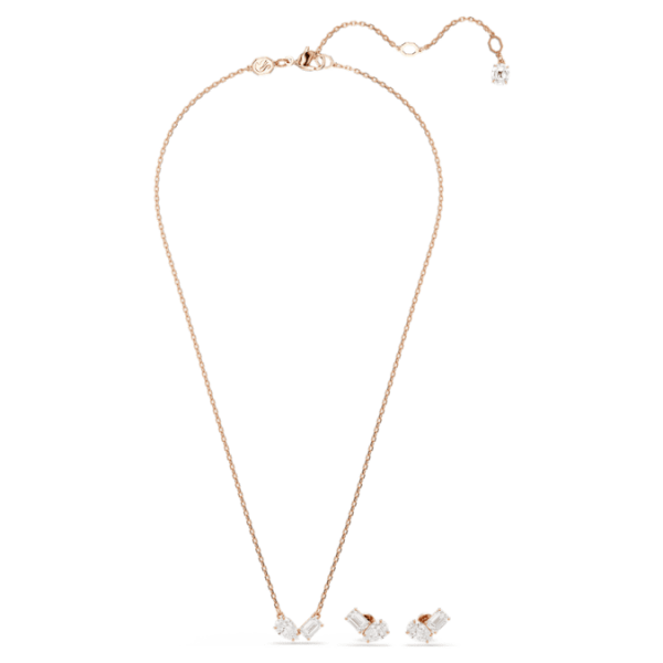 Mesmera set Pear cut, Octagon cut, White, Rose gold-tone plated - Image 2