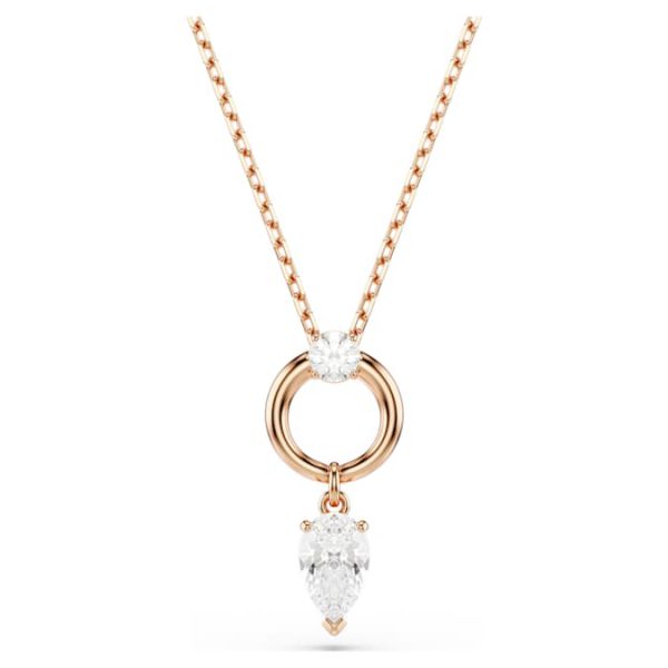 Mesmera set Pear cut, Round cut, White, Rose gold-tone plated - Image 6