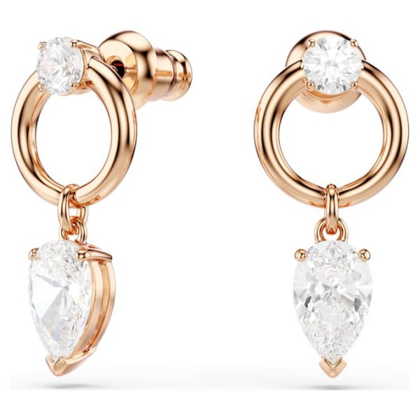 Mesmera set Pear cut, Round cut, White, Rose gold-tone plated - Image 7