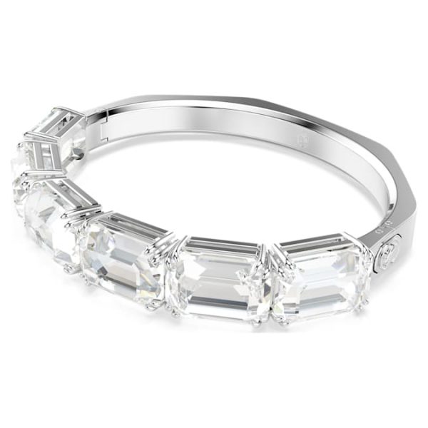 Millenia bangle Octagon cut, White, Rhodium plated - Image 3