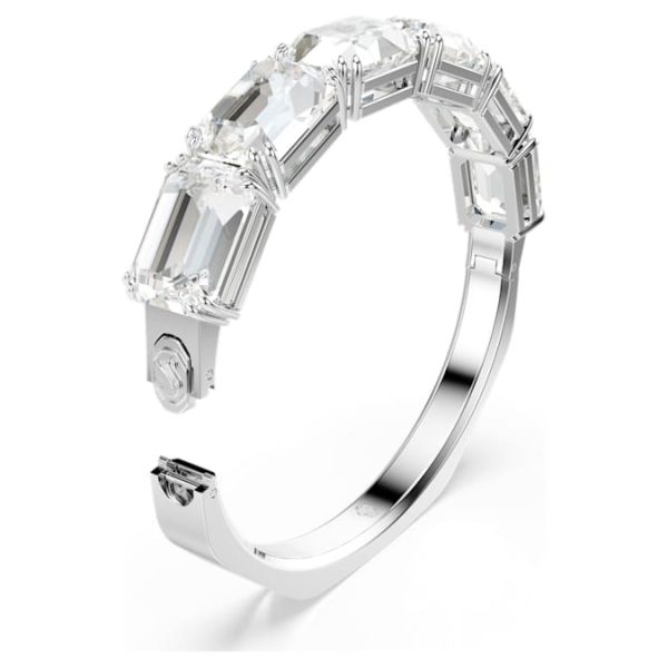 Millenia bangle Octagon cut, White, Rhodium plated - Image 4