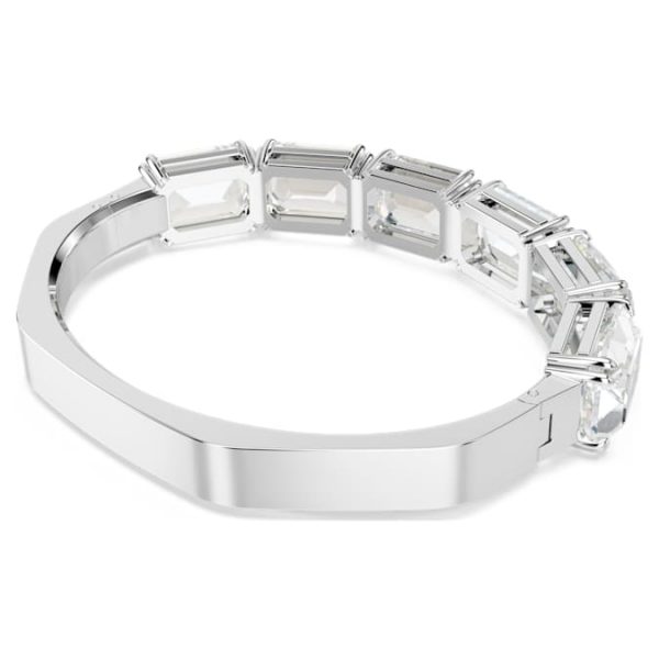 Millenia bangle Octagon cut, White, Rhodium plated - Image 5
