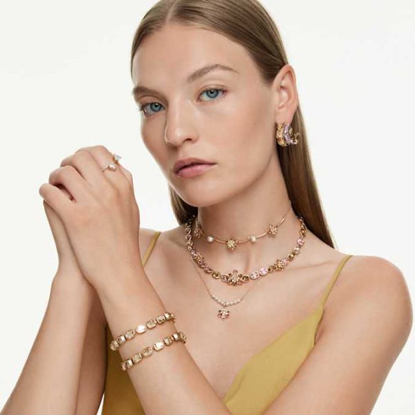 Millenia bracelet Octagon cut, Caramel, Gold-tone plated - Image 8
