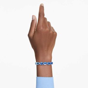 Millenia bracelet Octagon cut, Color gradient, Blue, Rhodium plated