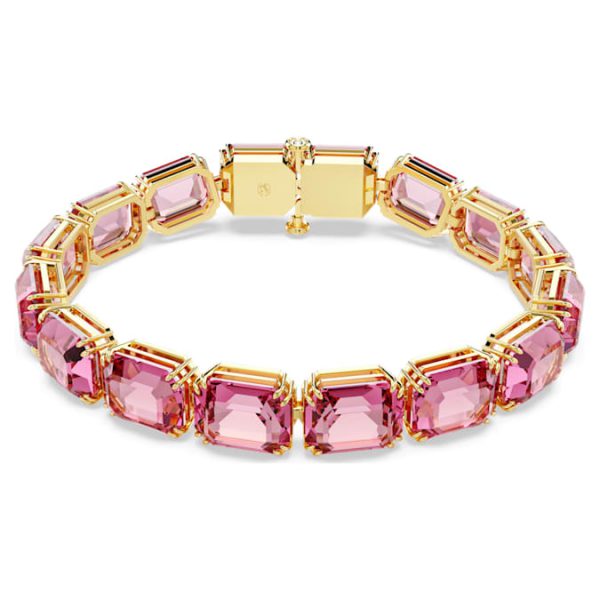 Millenia bracelet Octagon cut, Pink, Gold-tone plated - Image 2