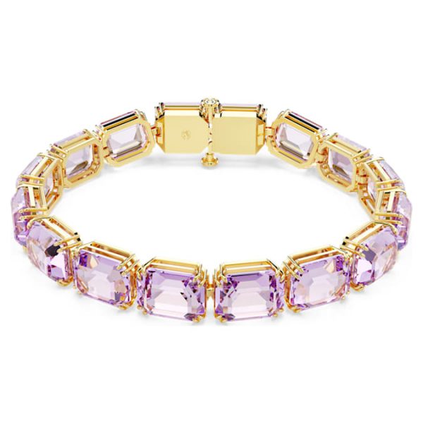 Millenia bracelet Octagon cut, Purple, Gold-tone plated - Image 2