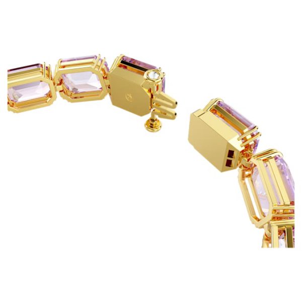 Millenia bracelet Octagon cut, Purple, Gold-tone plated - Image 4