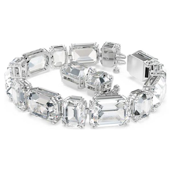 Millenia bracelet Octagon cut, White, Rhodium plated - Image 3