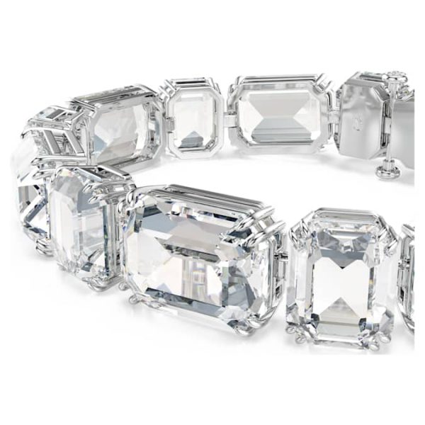 Millenia bracelet Octagon cut, White, Rhodium plated - Image 5