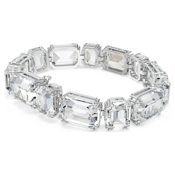 Millenia bracelet Octagon cut, White, Rhodium plated - Image 6