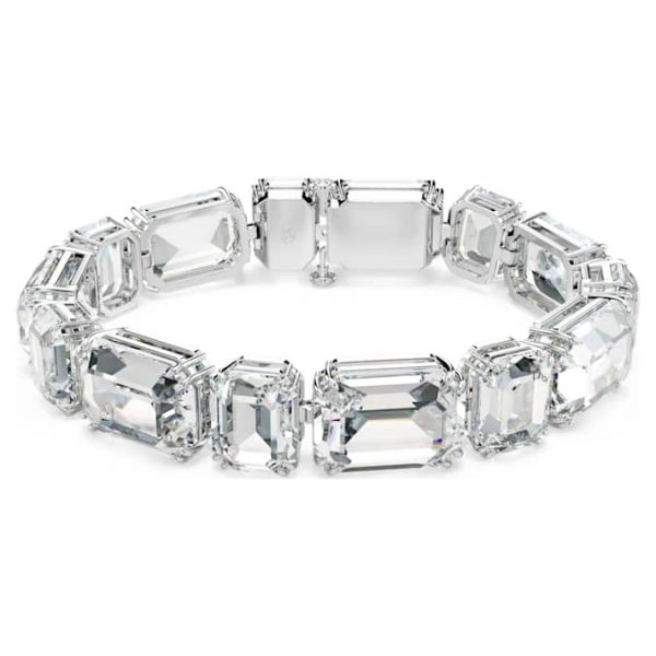 Millenia bracelet Octagon cut, White, Rhodium plated - Image 8