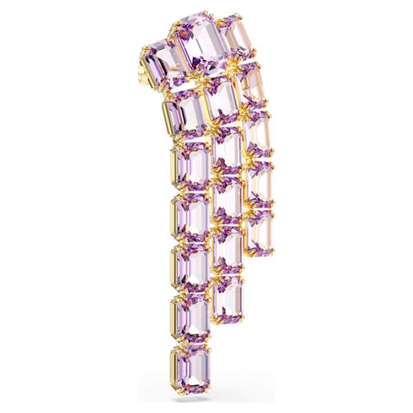 Millenia brooch Octagon cut, Purple, Gold-tone plated - Image 4