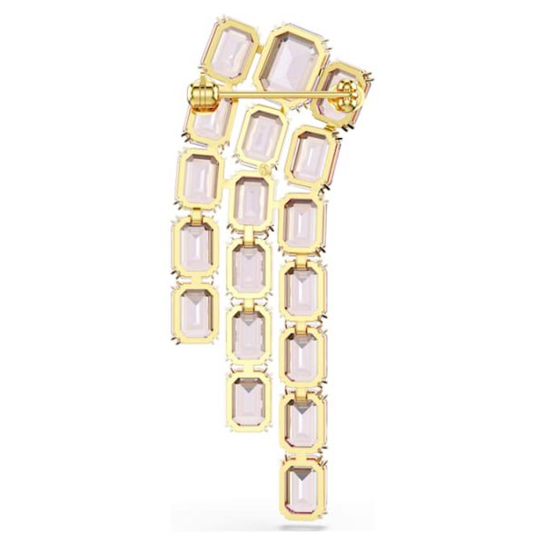 Millenia brooch Octagon cut, Purple, Gold-tone plated - Image 5