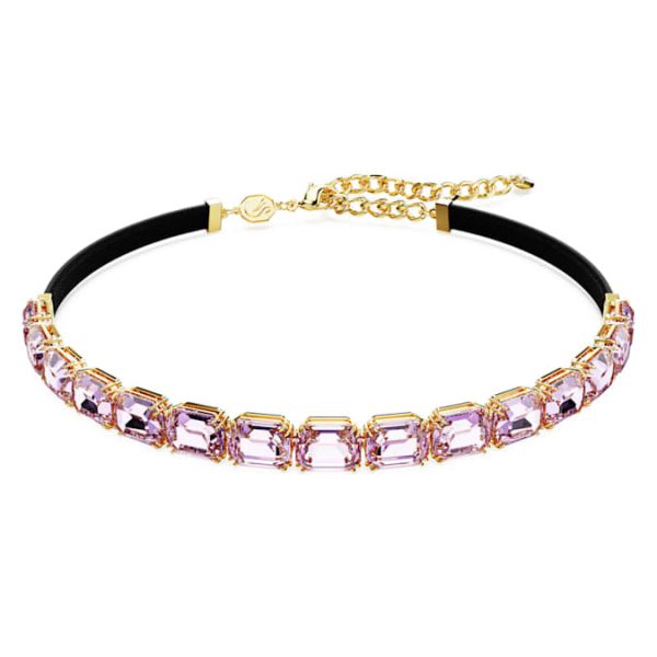 Millenia choker Octagon cut, Purple, Gold-tone plated - Image 2
