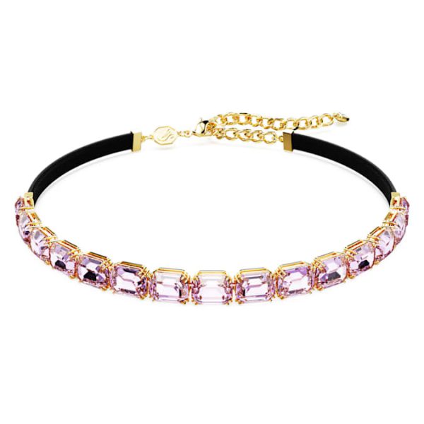 Millenia choker Octagon cut, Purple, Gold-tone plated - Image 8