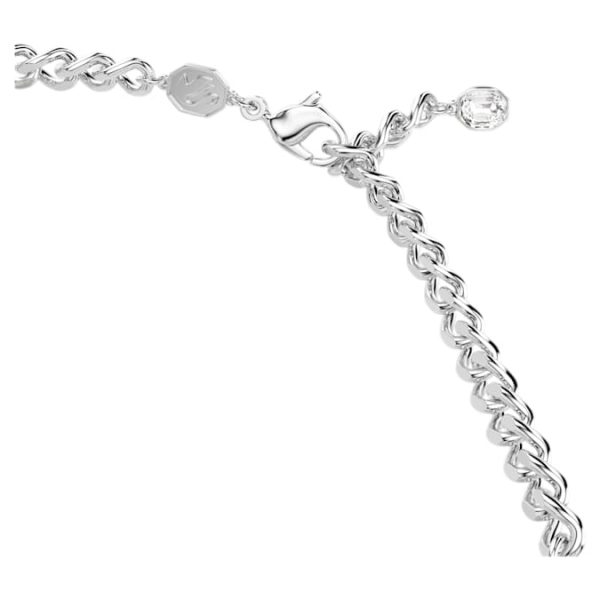 Millenia choker Octagon cut, White, Rhodium plated - Image 4